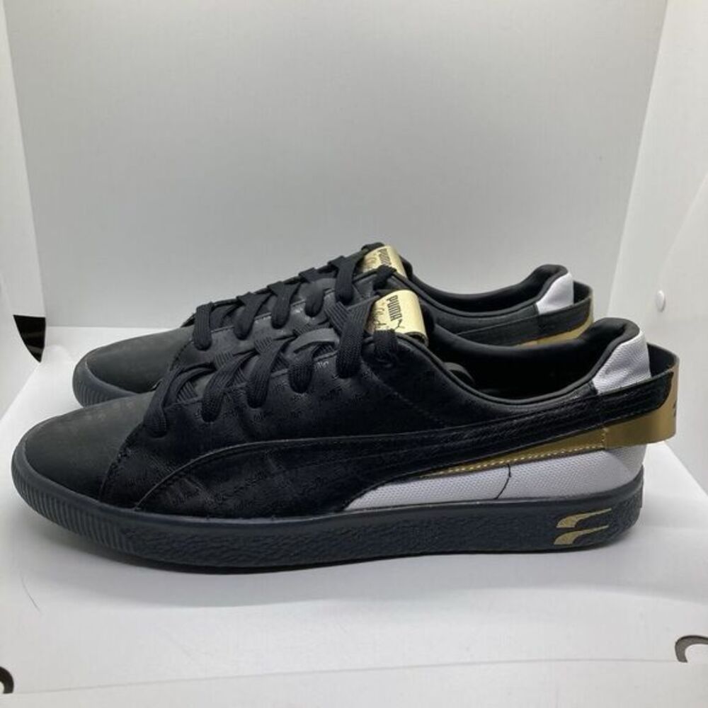 Puma Men's Black and Gold Athletic Shoes